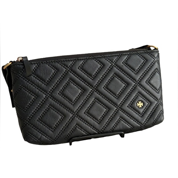 Tory Burch Handbags - Tory Burch Kira Chevron Slim Crossbody Bag – Black Quilted Leather